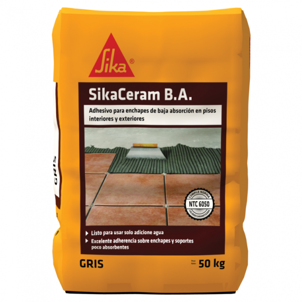 inactivo SIKACERAM B.A. 50KG GRIS